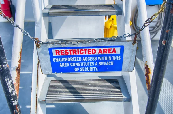Caution sign, restricted area — Stock Photo, Image