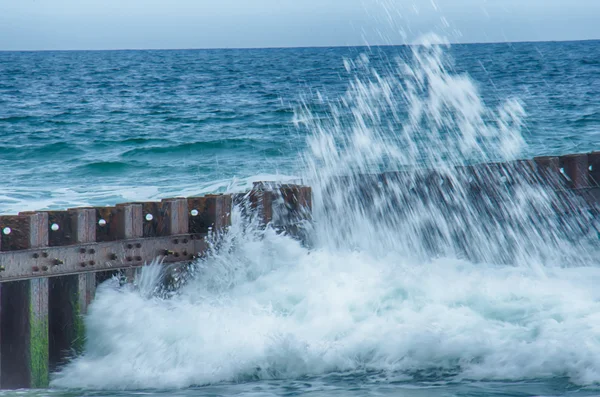 North Carolina Obx Ruhestand Küste Groyne Buxton Stege auf alten — Stockfoto