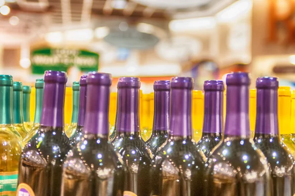 Bottles of wine shot with limited depth of field — Stock Photo, Image