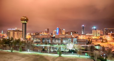 Knoxville Tennessee at night clipart
