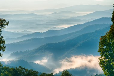 Blue ridge parkway doğal dağlar yaz manzara gözden kaçırmak.