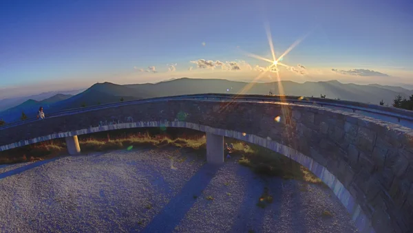 Top of mount mitchell before sunset — Stock Photo, Image