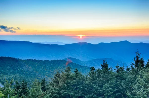 Felső mount Mitchell naplemente előtt Jogdíjmentes Stock Képek