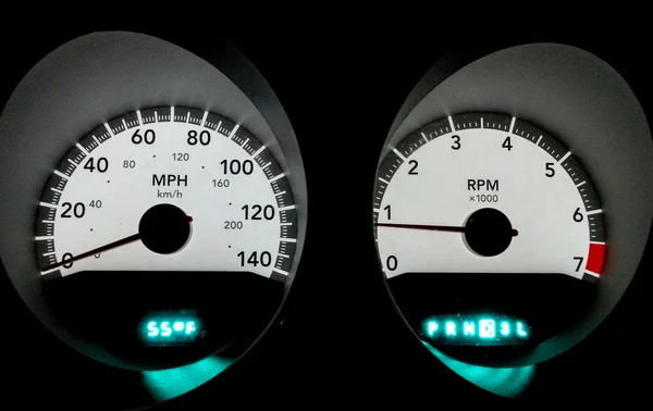 현대 자동차 속도 측정기, 레이싱 스타일 — 스톡 사진