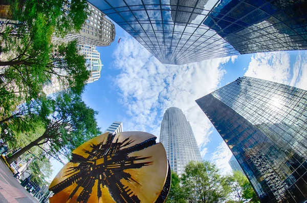 Financial skyscraper buildings in Charlotte North Carolina USA — Stock Photo, Image