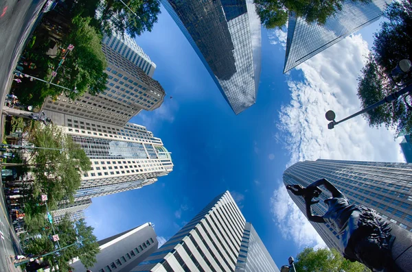 在美国北卡罗莱纳州夏洛特的金融摩天大楼建筑 — 图库照片