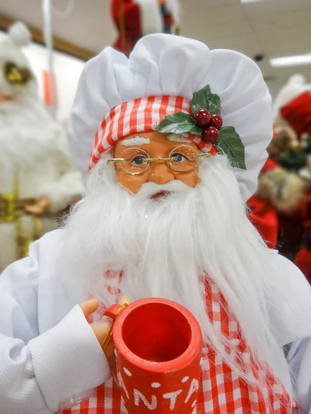 サンタ クロース フィギュアおもちゃの休日のための準備 — ストック写真