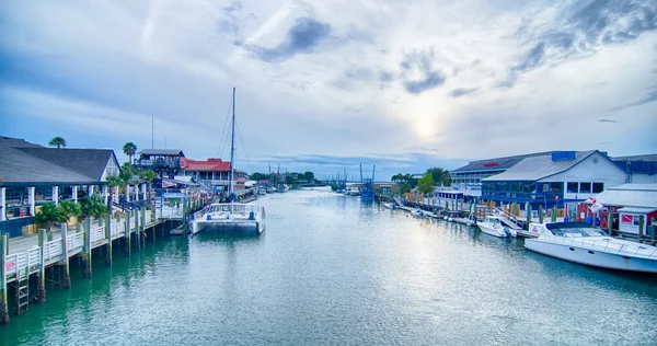 Vista de shem creek de coleman blvd charleston carolina do sul — Fotografia de Stock