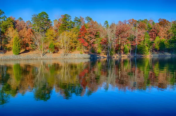 秋天的风景。在秋天的公园。在秋天的明亮的颜色 — 图库照片