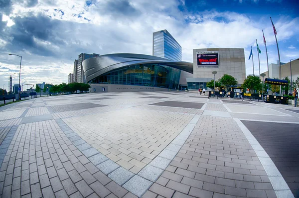 Charlotte, NC - October, 11, 2014 nascar hall of fame plaza in t — Stock Photo, Image
