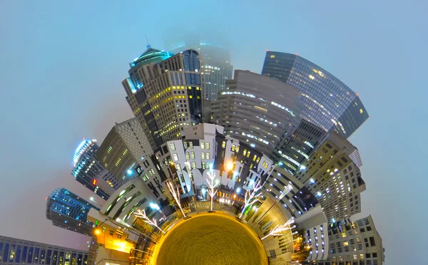 Mini planet galaxy of charlotte city skyline nc — Stock Photo, Image