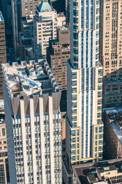 Nova Iorque Manhattan midtown vista panorâmica aérea com skyscr — Fotografia de Stock