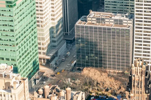 New Yorks manhattan midtown antenn panoramavy med skyscr — Stockfoto