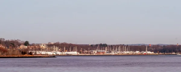 Greenwich bay harbor seehafen in east greenwich rhode island — Stockfoto