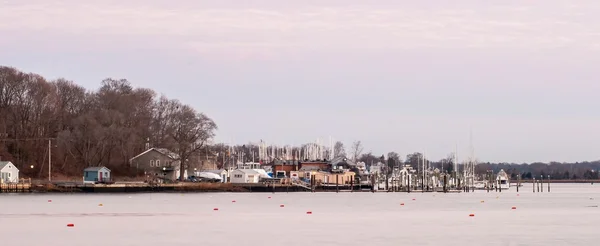 Puerto marítimo de Greenwich Bay Harbor en el este greenwich Rhode Island — Foto de Stock