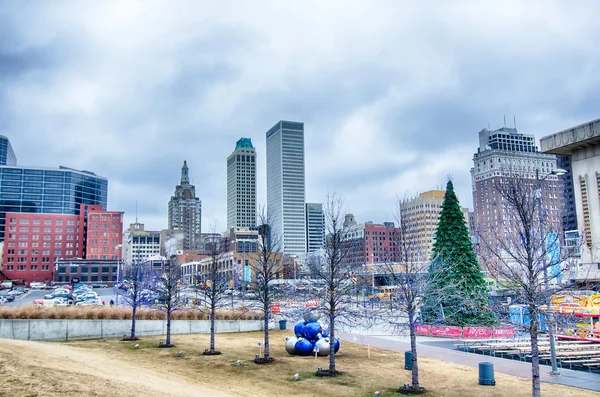 Tulsa city skyline around downtown streets — Stock Photo, Image