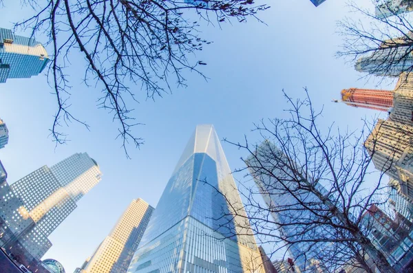 New York City Manhattan vista con grattacieli — Foto Stock
