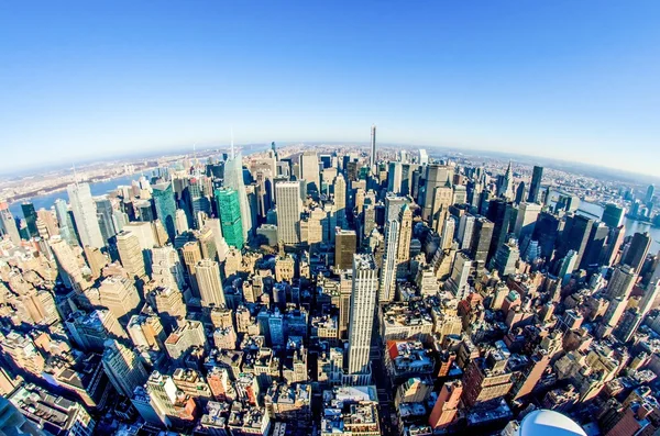 New York City Manhattan skyline antenne — Stockfoto