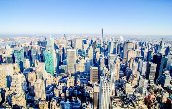 Nowy Jork Manhattanu Skyline anteny — Zdjęcie stockowe