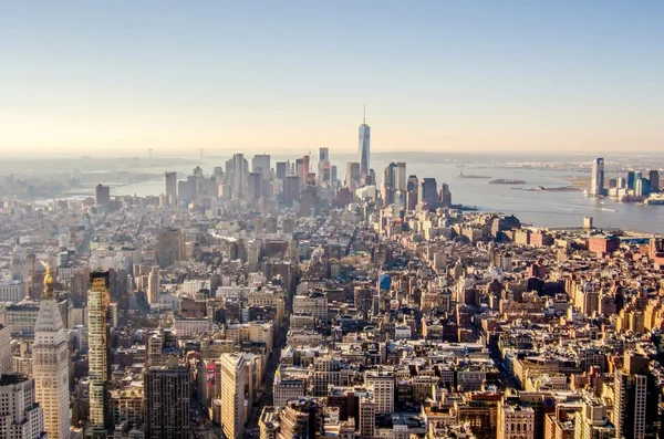 New York City Manhattan skyline aerea — Foto Stock