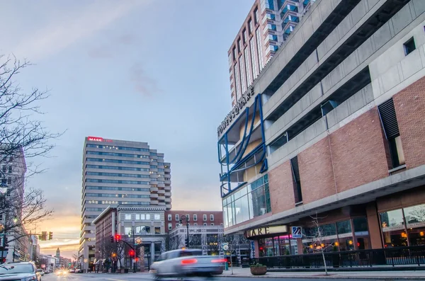 Springfield massachusetts Stadtsilhouette am frühen Morgen — Stockfoto