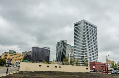 Nisan 2015 - Tulsa oklahoma manzarası üzerinden fırtınalı hava