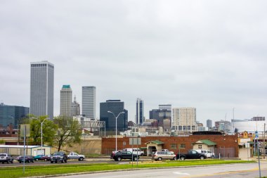 Nisan 2015 - Tulsa oklahoma manzarası üzerinden fırtınalı hava