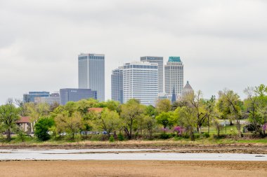 Nisan 2015 - Tulsa oklahoma manzarası üzerinden fırtınalı hava