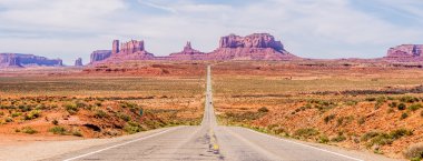 Monument Valley Utah Arizona sınırında azalan 