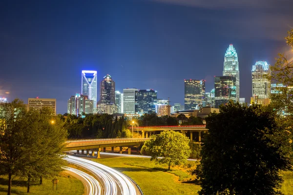 Centrum van Charlotte North Carolina skyline — Stockfoto