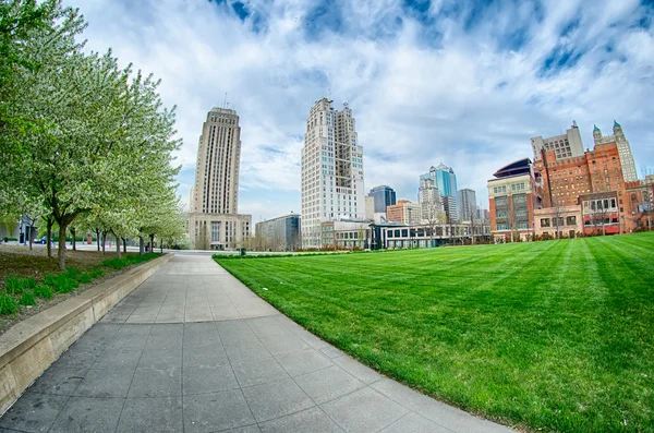 Kansas City skyline at sunrise — Stock Photo, Image