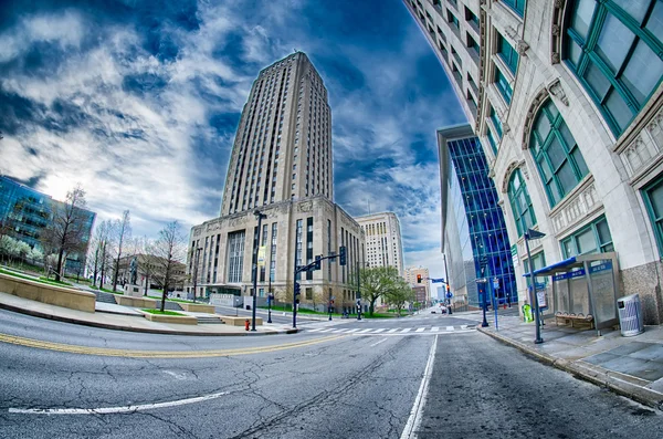 Kansas City skyline på sunrise — Stockfoto