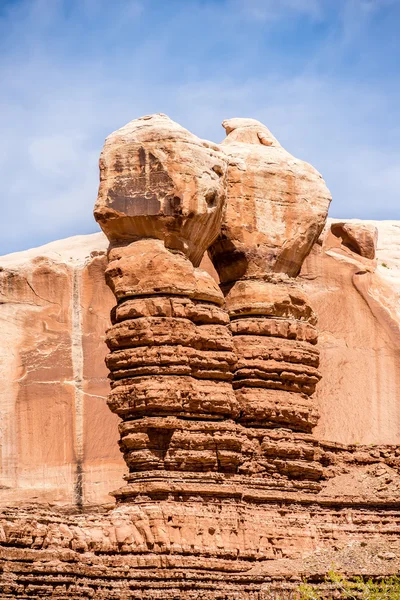 Hoodoo rock formations at utah national park mountains — Stock Photo, Image