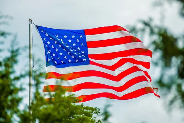 Bandera americana roja blanca y azul — Foto de Stock