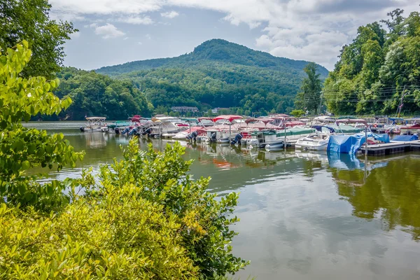 Lake lure och chimney rock landskap — Stockfoto