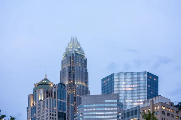 Panoramę miasta Charlotte north carolina w centrum — Zdjęcie stockowe