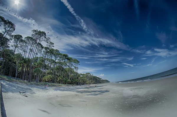 Sceny plaży na polowanie wyspy south carolina — Zdjęcie stockowe