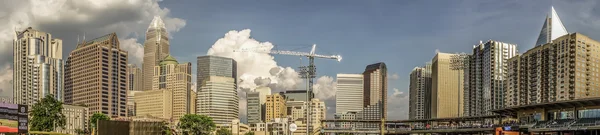 Charlotte north carolina city skyline from bbt ballpark — Stock Photo, Image