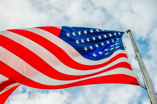 Bandera americana roja blanca y azul — Foto de Stock