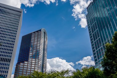Charlotte nc manzarası ve sokak sahneleri gün süre içinde