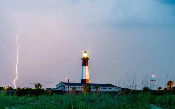 Tybee Island Light s bouře se blíží — Stock fotografie