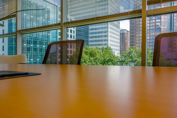 Office table and chair across in corporate office — Stock Photo, Image