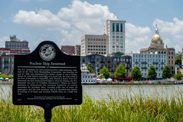 Savannah Georgia Usa centrum skyline — Stockfoto