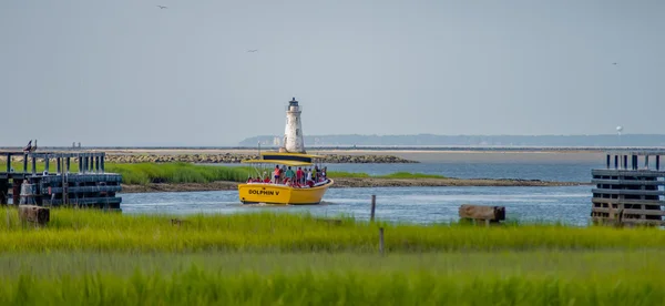 Escenas de la vía navegable cerca de Cockspur Island Lighthouse —  Fotos de Stock