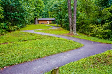 Günlük kabin orman, göl santeetlah Kuzey caro tarafından çevrili