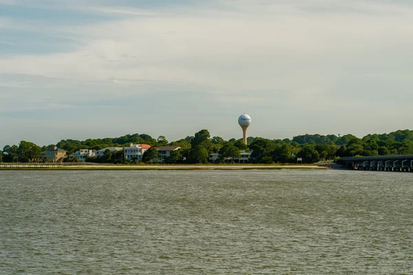 Vista de fripp ilha sul carolina neaar ilha de caça — Fotografia de Stock