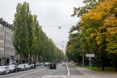 Sonbahar mevsiminde Münih Almanya 'nın manzarası