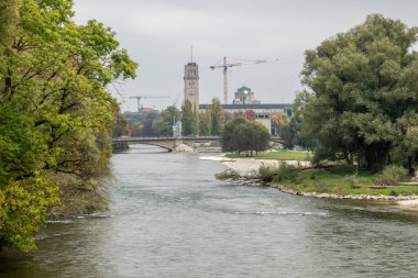 Sonbahar mevsiminde Münih Almanya 'nın manzarası