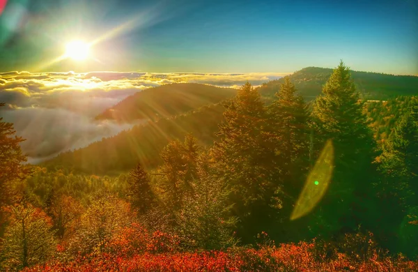 Unidade de outono em Blue Ridge Parkway — Fotografia de Stock