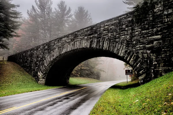 Sezon autumng w regionie smoky mountains — Zdjęcie stockowe